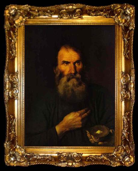 framed  Kapiton Zelentsov A Peasant With A Piece Of Bread, ta009-2